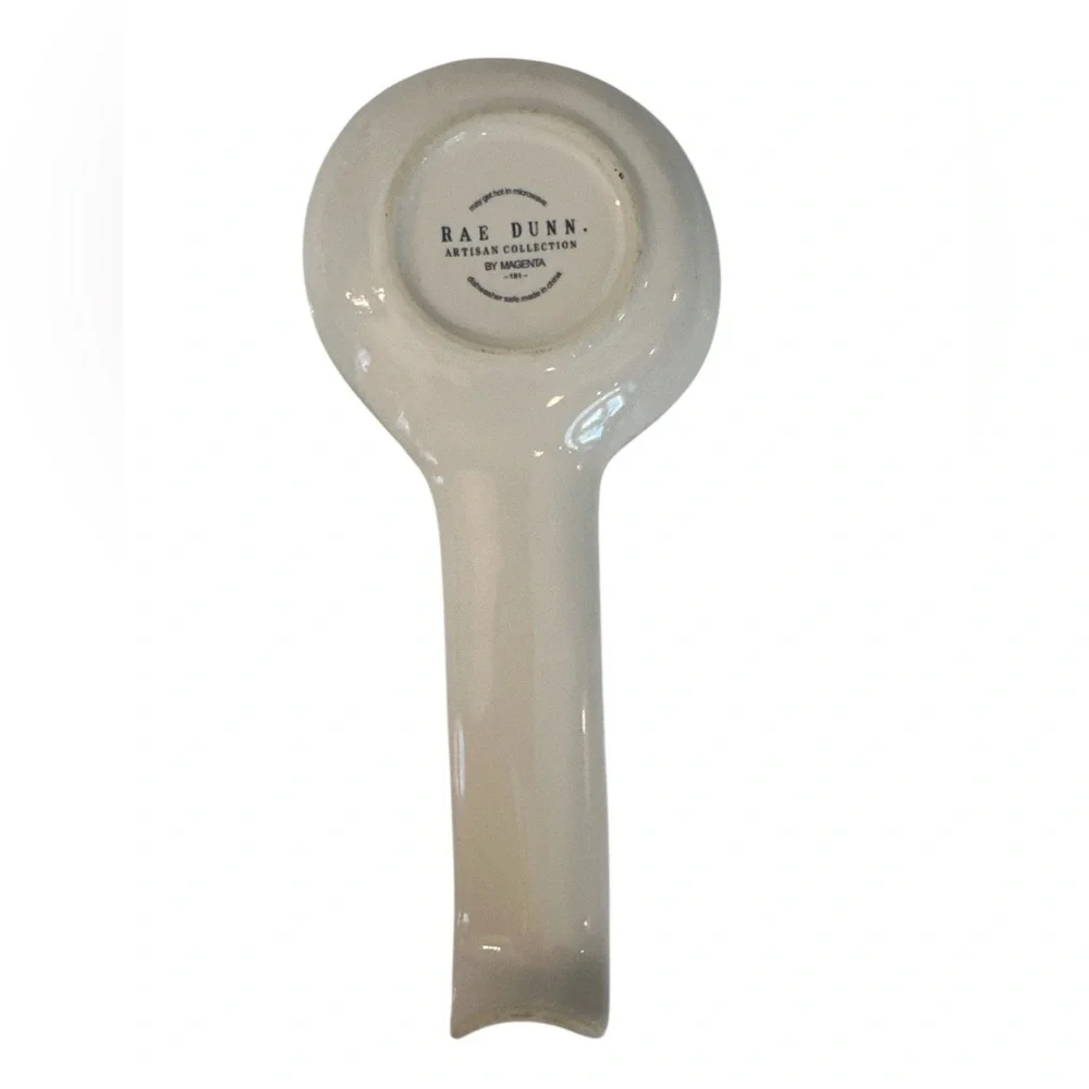 RAE DUNN White With Red Letters “Falalala” Christmas Kitchen Spoon Rest